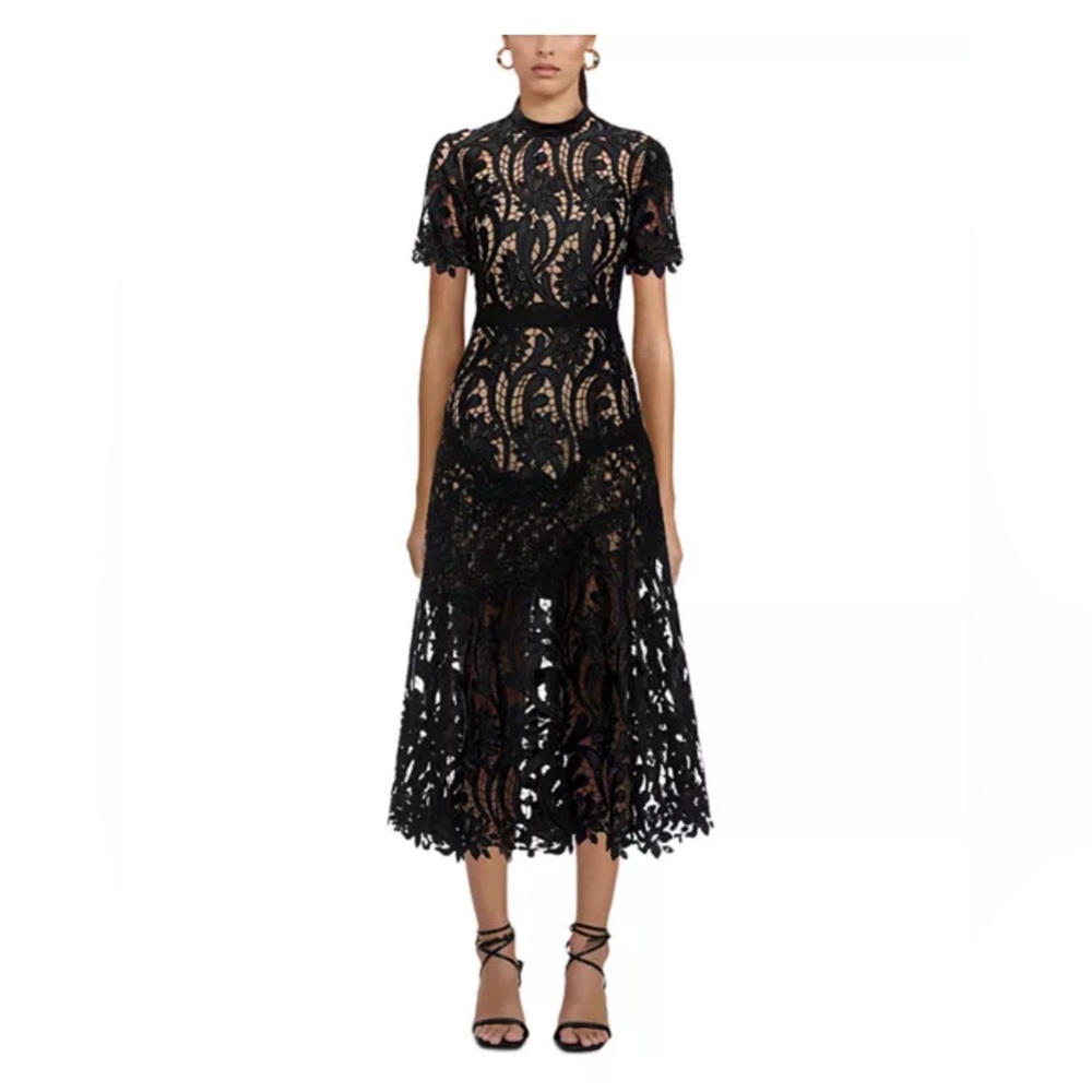 Self portrait Prairie Lace Midi Dress US 4/ UK 8